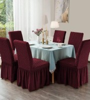 6 Piece Merun Chair Cover