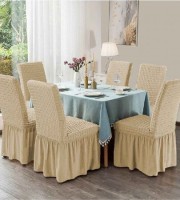 6 Piece Cream Colour Chair Cover