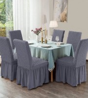 6 Piece ash Colour Chair Cover