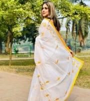 Halfsilk Embroidery Saree ( CODE:- FS-32 )