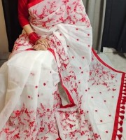 Halfsilk Embroidery Saree ( CODE:- ES-40 )