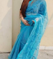 Halfsilk Embroidery Saree ( CODE:- ES-44 )