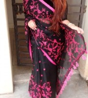 Halfsilk Embroidery Saree ( CODE:- ES-48 )