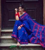 Halfsilk Embroidery Saree ( CODE:- ES-51 )