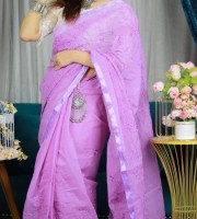 Halfsilk Embroidery Saree ( CODE:- ES-58 )