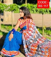 New Cotton Batik Saree ( CODE:- BS-117 )