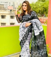 Silk Batik Saree ( CODE:- BS-122 )