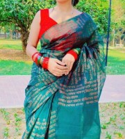 Amar sonar bangla Halfsilk Screen Print saree ( CODE:- LSS-174 )