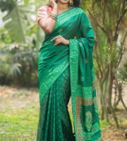 Balaka Silk with block & embroidery saree ( CODE:- BSS-125 )