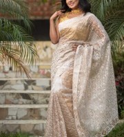 Exclusive Organza party saree with blouse pcs ( CODE:- BSS-134 )